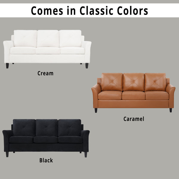 Red Barrel Studio® Jantjeline 3 Seater Sofa Button Tufted Upholstered Sofa Modern Couch Durable